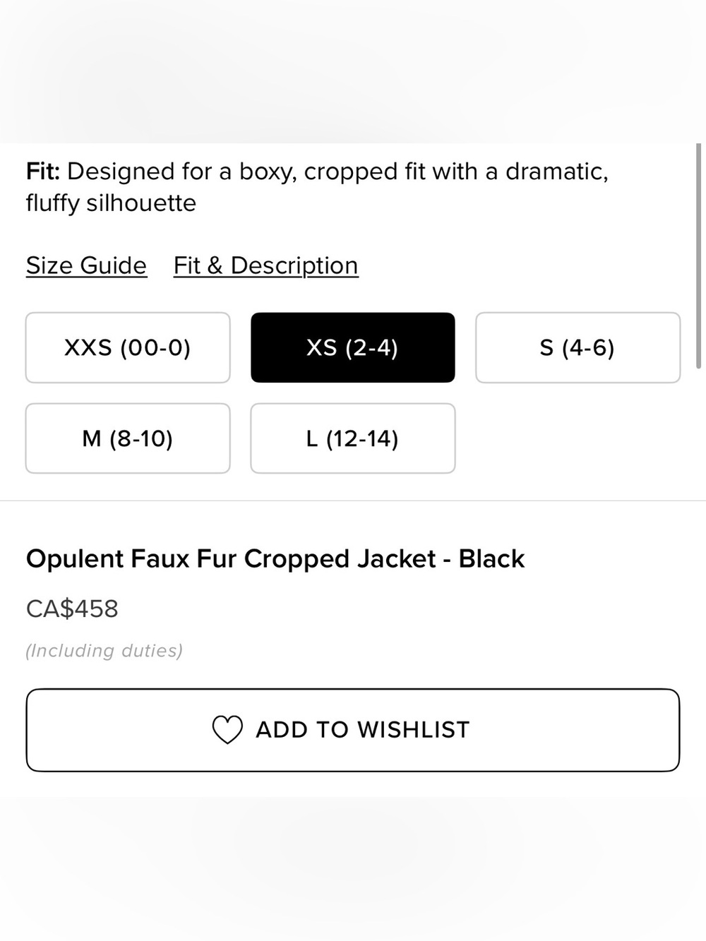 ALO Yoga Black Opulent Faux Fur Cropped Jacket - Picture 4 of 7